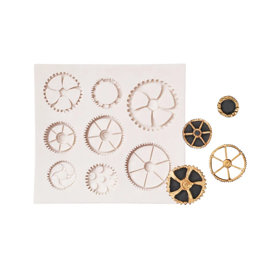 Стимпанк Cogs формы часы колесо шестерни силиконовая форма для помадки шоколадная