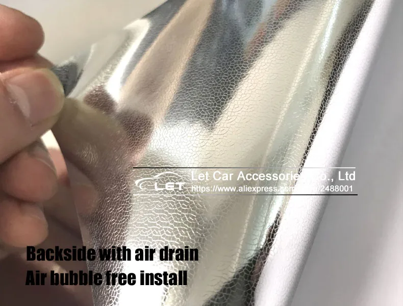 Высокорастягивающаяся Серебристая хромированная безвоздушная пузырьковая