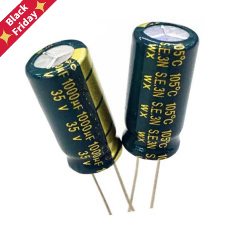 

35V 1000UF 10 * 20mm 1000uf 35v pElectrolytic capacitor ower supply special high-frequency crystal