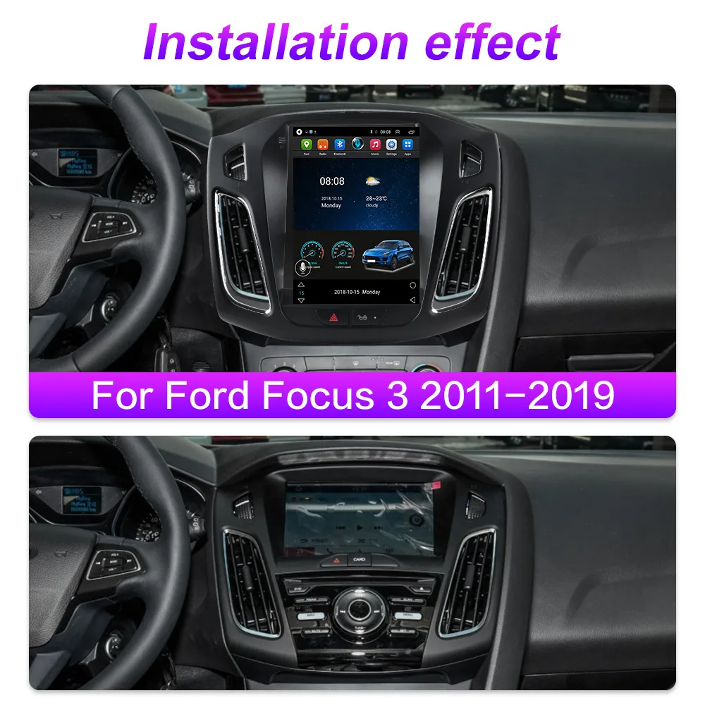 Автомобильный мультимедийный плеер для Ford Focus 3 Mk 2011 2012 2013 2014 2015 2016 2017-2019 Android DSP IPS