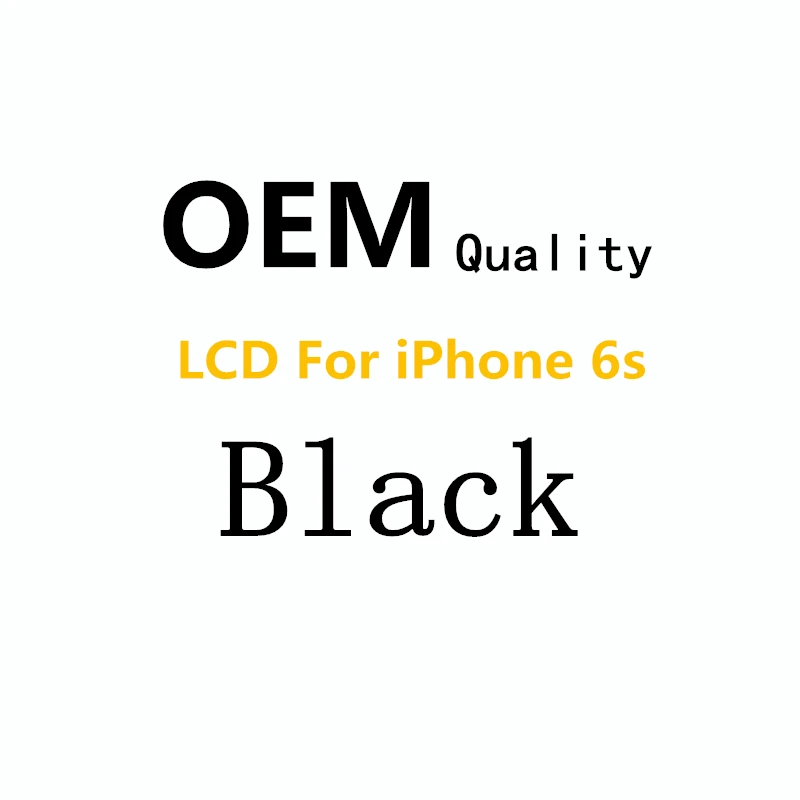 OEM оригинальное качество ЖК-дисплей для iPhone 6 6s 7 Plus кодирующий преобразователь сенсорного экрана в сборе Замена Черный Белый - Цвет: For iPhone 6s Black