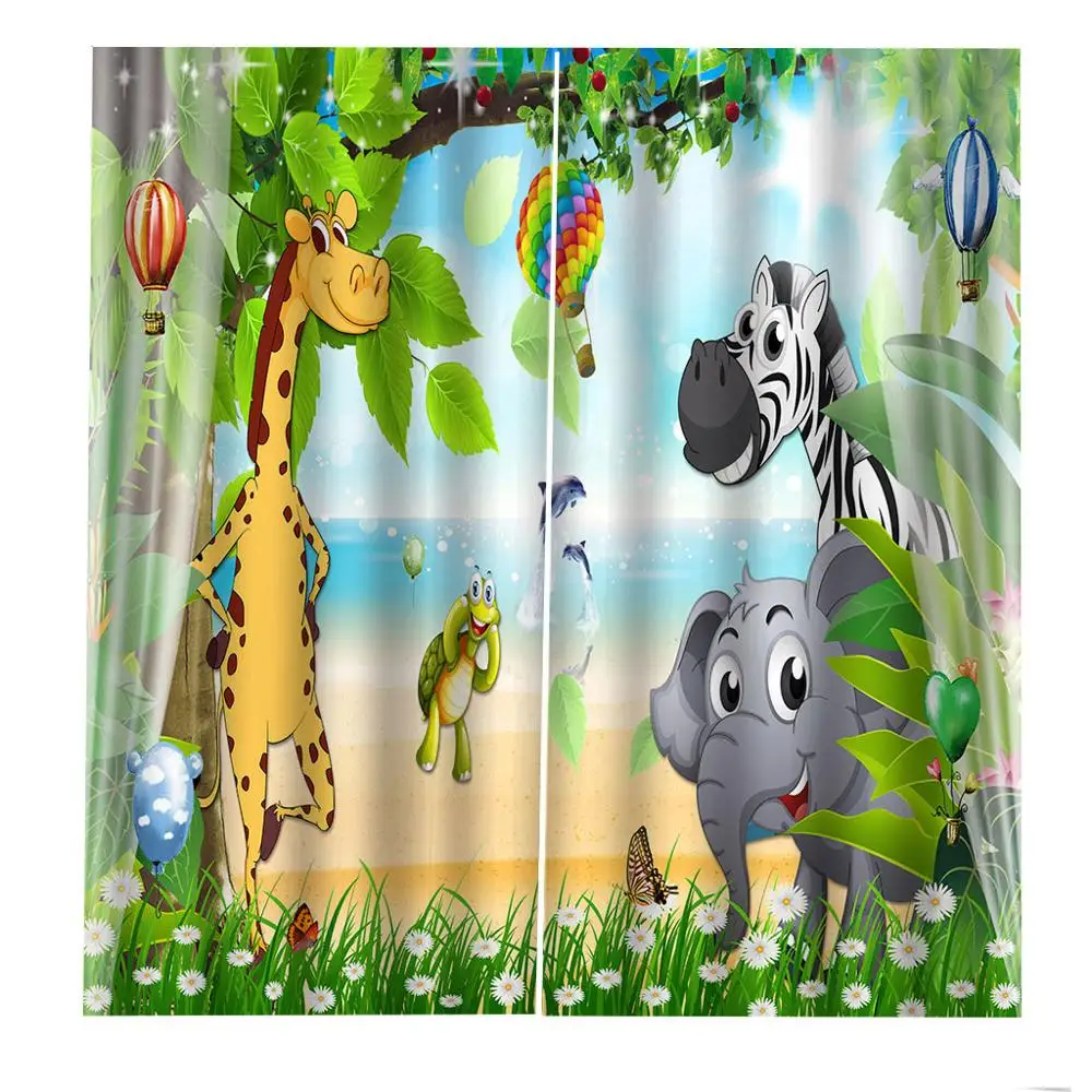 Роскошные затемняющие 3D оконные шторы по индивидуальному размеру Мультяшные