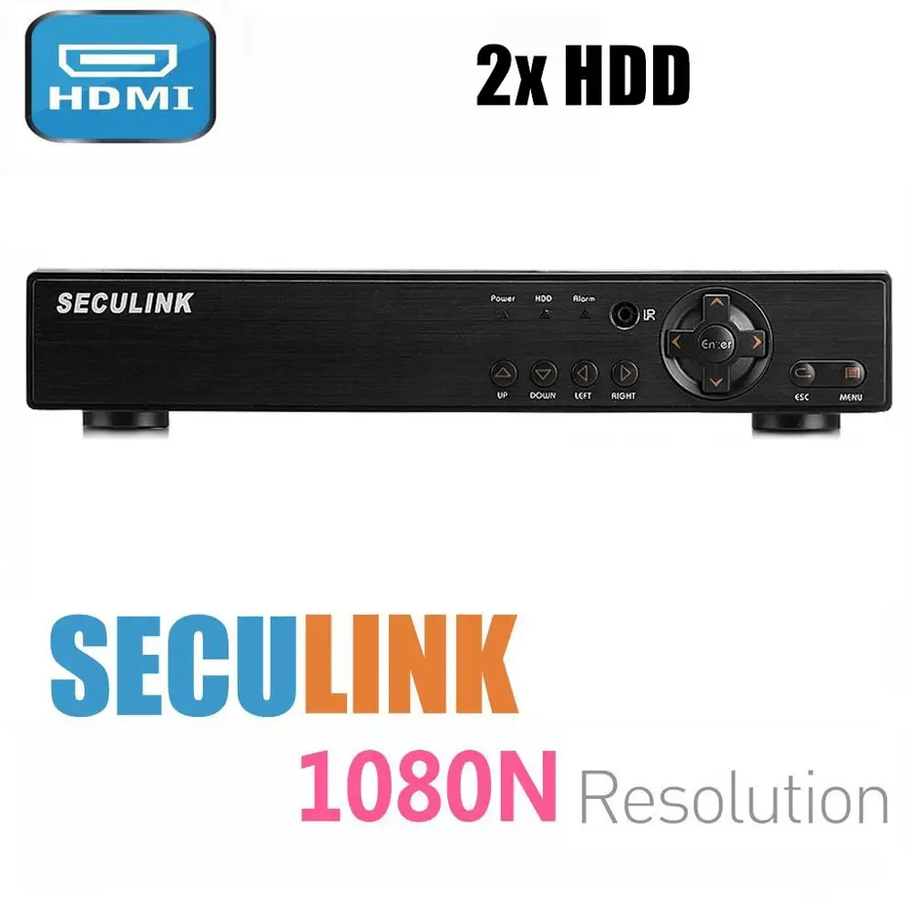 Seculink 16CH 1080N 5 в 1 AHD DVR CCTV регистратор видеонаблюдения высокой четкости H.264 сжатие P2P