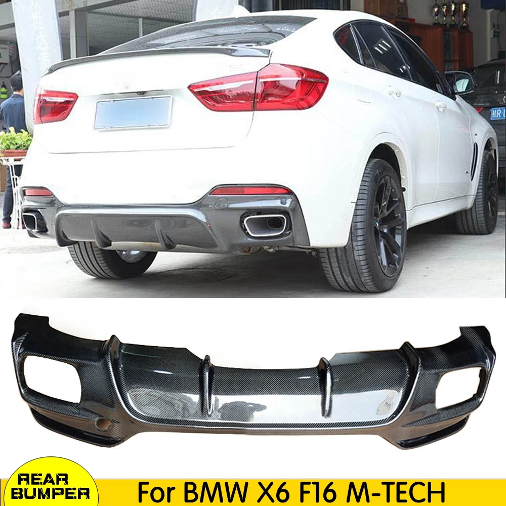 Задний бампер из углеродного волокна спойлер для BMW X6 F16 M TECH 2014 2019 Автомобильный