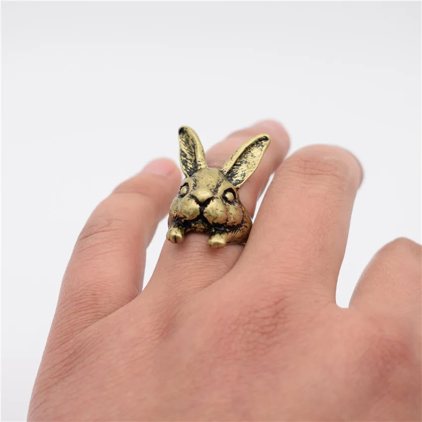 Прямая поставка модное винтажное регулируемое кольцо с длинными ушками милое