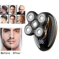 new 5 in 1 electric hair trimmer men wet dry electric shaver for men beard hair trimmer electric razor rechargeable bald shaving