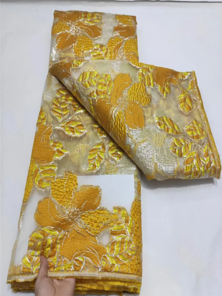 

2021 Latest African Lace Fabric High Quality Jacquard Brocade Lace Fabric French Organza Nigerian Lace Fabric For Wedding