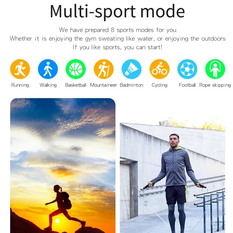 

E12 Smart Watch IP67 Waterproof Bluetooth Call Blood Pressure Oxygen Heart Rate Monitor Custom DIY Face Smartwatch Men