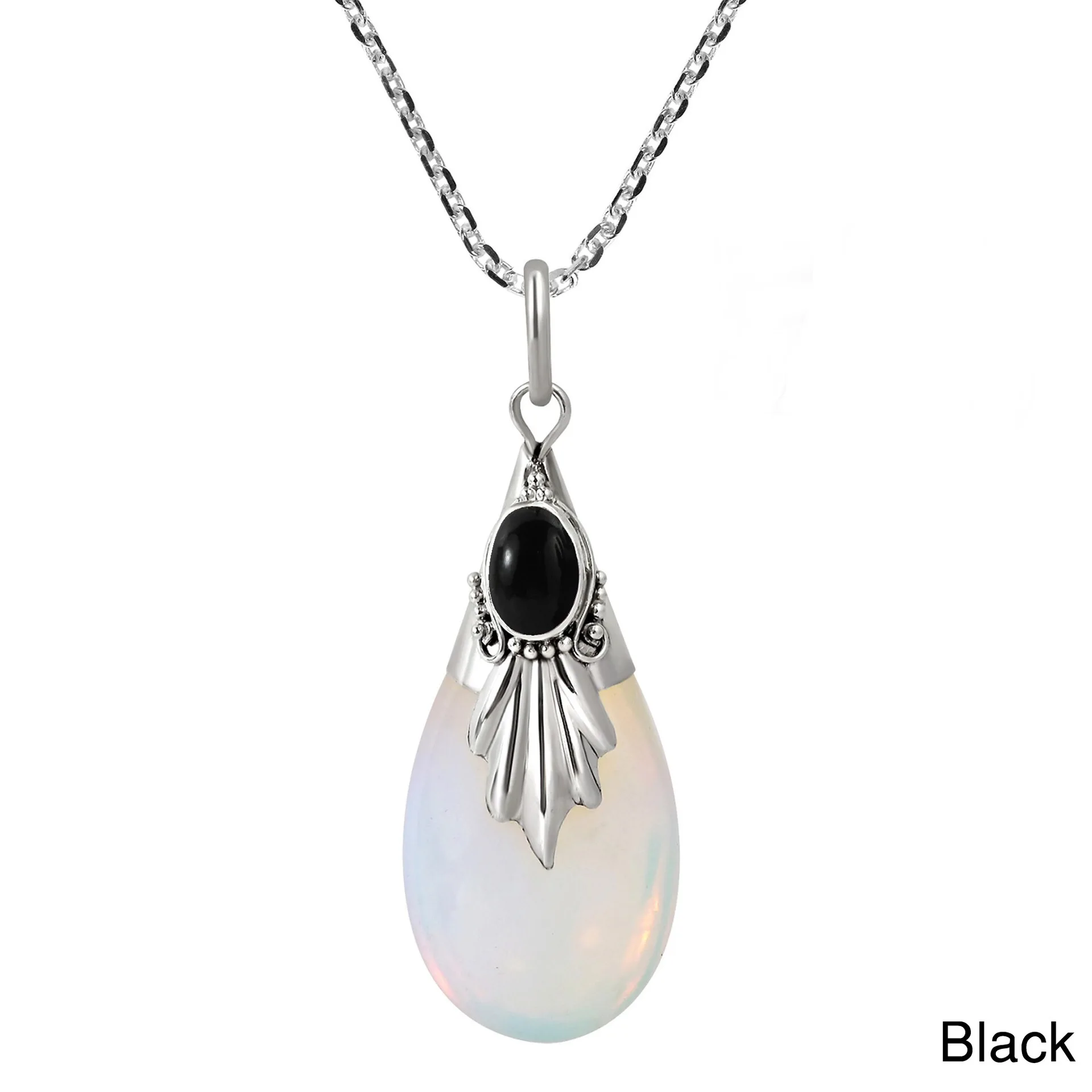 Новый дизайн ожерелье с полудрагоценным лунным камнем в форме капли 45 см для