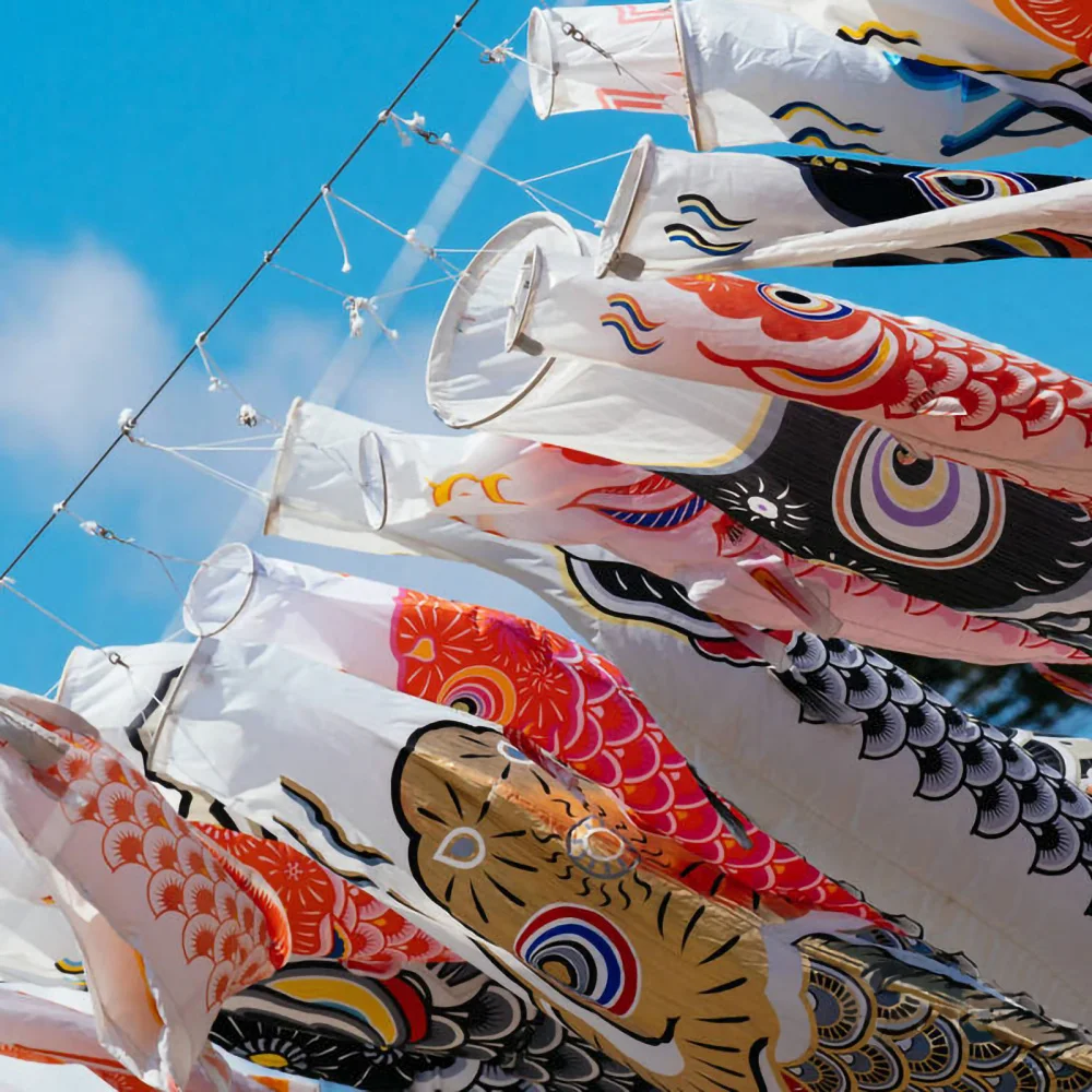 

Windsock Carp Fish Flag 3 Meters Colorful Japanese Style Cotton Blue Household Products Party Supplies