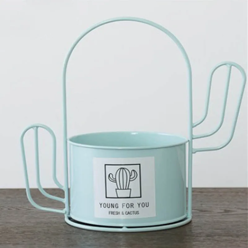 Скандинавский простой из кованого железа кактус украшение цветочный горшок