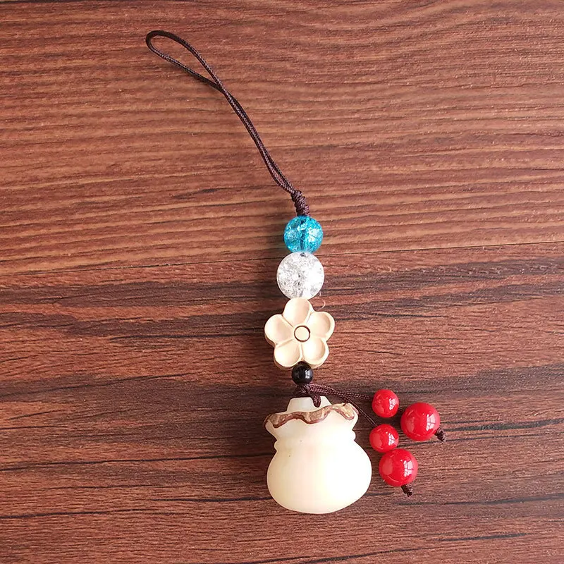 

Original DIY short lanyard plant fruit wallet style mobile phone chain mobile phone pendant pendant wooden comb U disk pendant