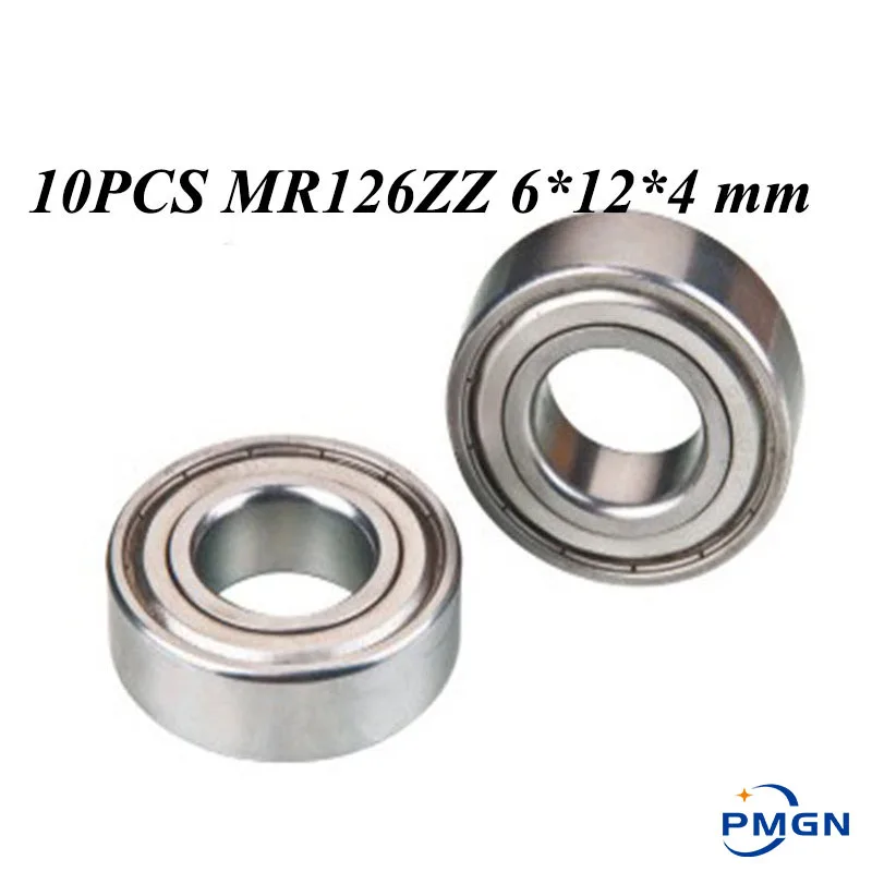 

10 PCS MR126ZZ L-1260 MR126-2RS 6*12*4 mm 6x12x4 mm Miniature MR126 ZZ Ball Bearings L-1260ZZ MR126z