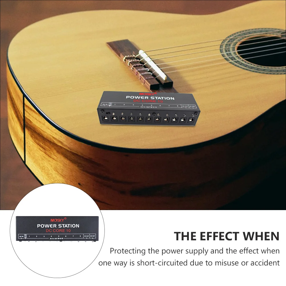 

10-Way Guitar Pedal Power Supply Individual Effect Pedal Board Power EU Plug