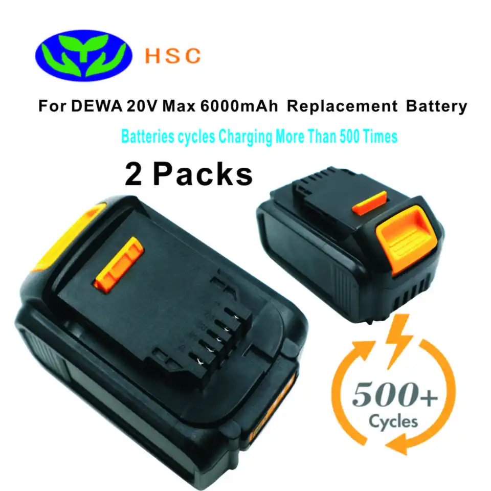 2 шт. сменная литий ионная батарея DEW18C 6 0 Ач 18 в для DEWA DCB180 DCB181 DCB181XJ DCB200 DCB201 DCB204 DCB203