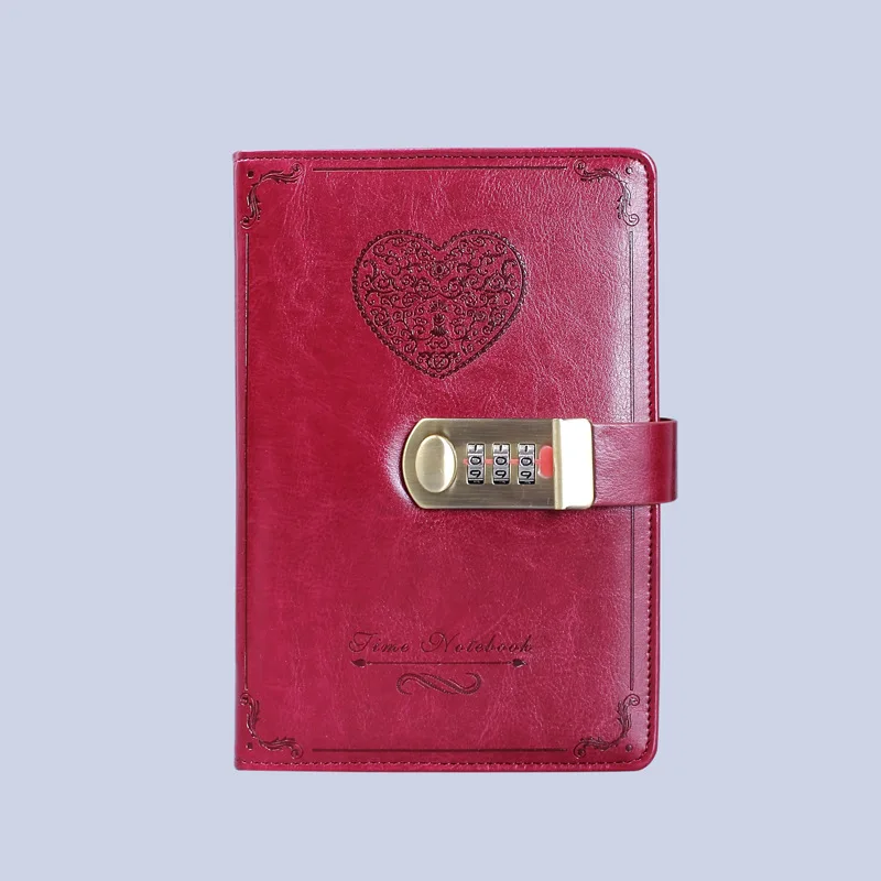 Дневник B6 книжка с кодом и замком ретро блокнот дорожный школьный подарок для