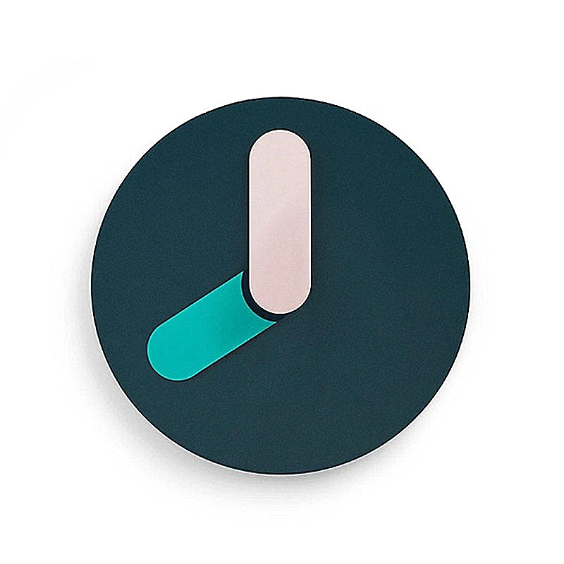 12 &quotнордическая гостиная круглые часы Дания творческие обои немой спальни