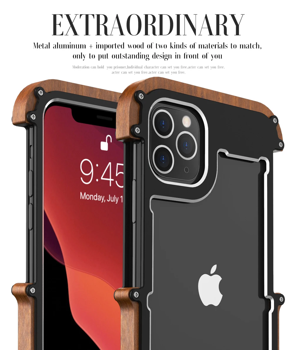 Алюминиевый металлический бампер для iPhone 11 11pro max деревянная рамка ретро пара чехол для телефона для iPhone X XS XR max рамка чехол bmper