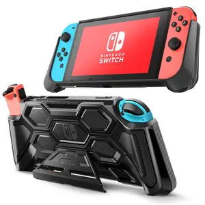 For Nintendo Switch Case Battle Series Mumba Heavy Duty Grip Cover For Nintendo Switch Console with Comfort Padded Hand Grips