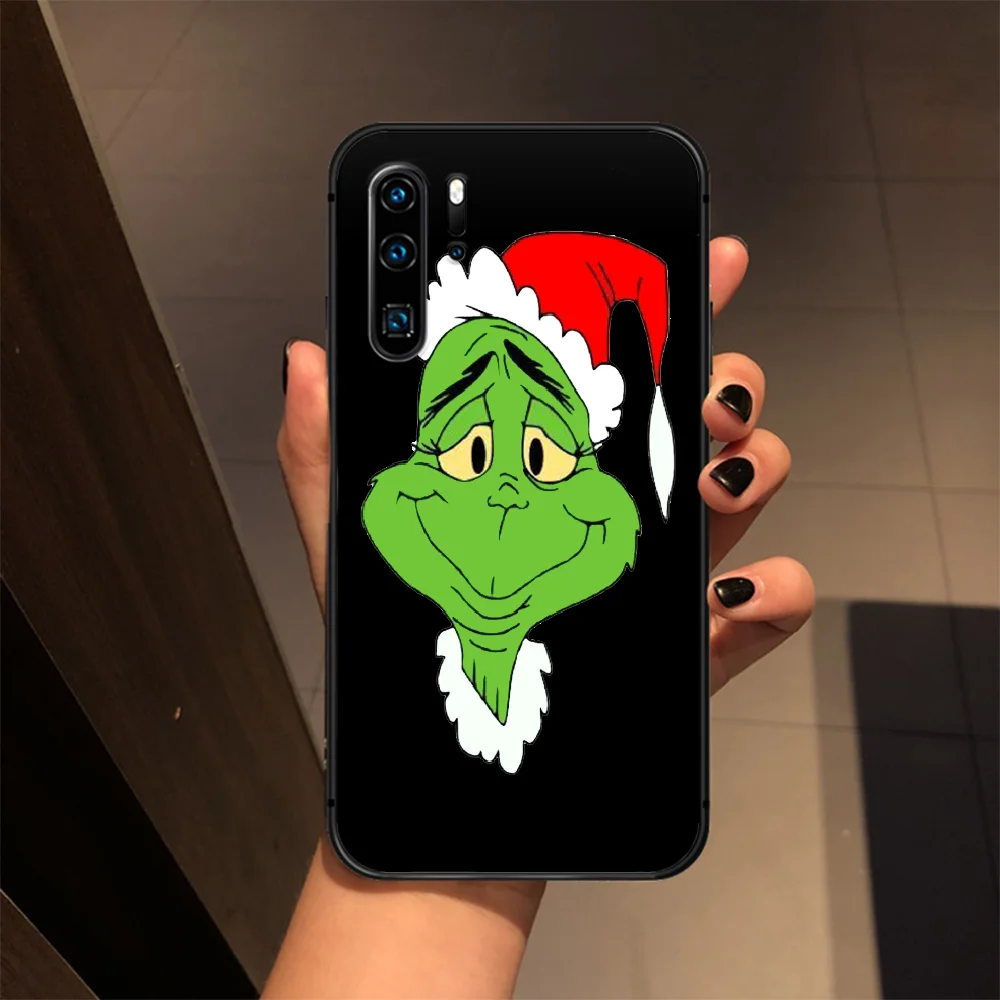 

Green ofMonster Grinch Phone Case Cover Hull For Huawei P8 P9 P10 P20 P30 P40 Lite Pro Plus smart Z 2019 black cover fashion