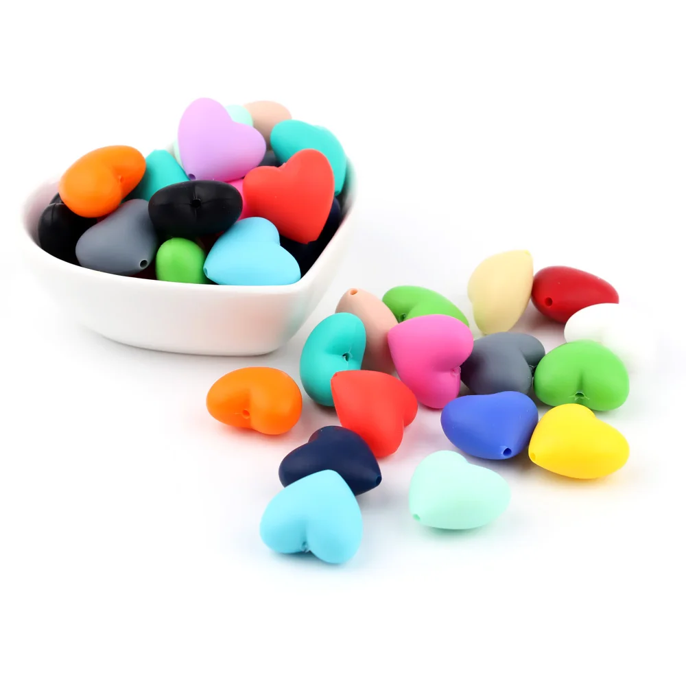 

TYRY.HU 10Pcs Silicone Baby Pacifier Beads Teething Chewable Newborn Nursing Teether Beads Teething Necklace Accessories