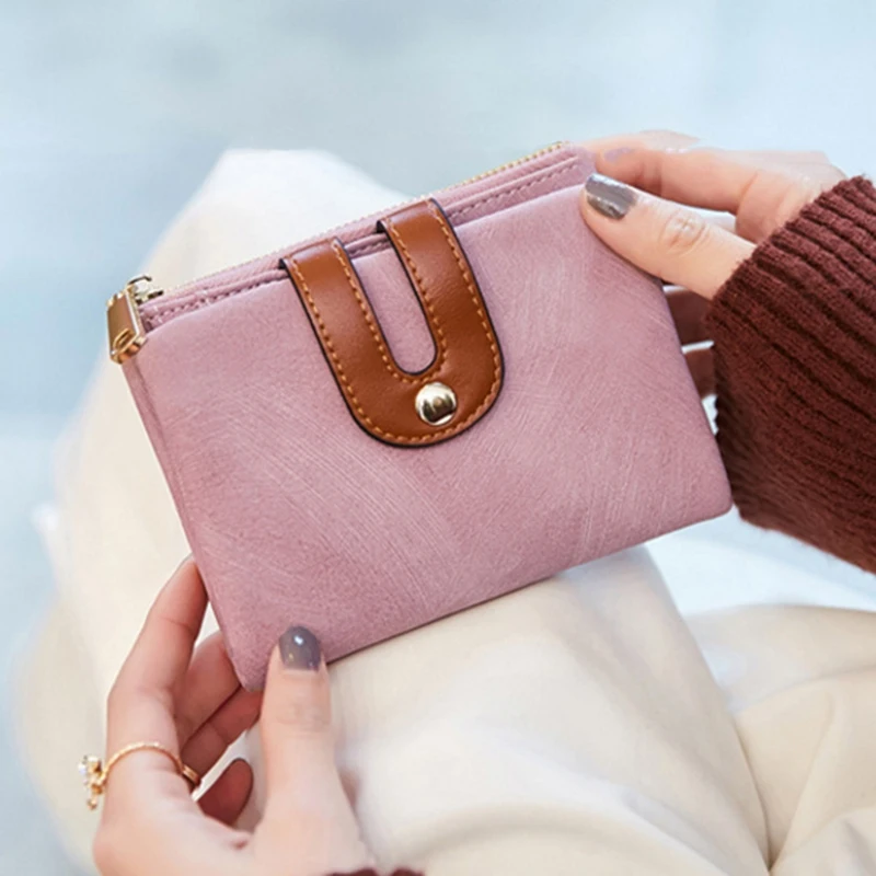 

Women Wallets Small Ladies Bifold Wallet with Zipper Coin Pocket,Mini Purse Soft Compact Thin