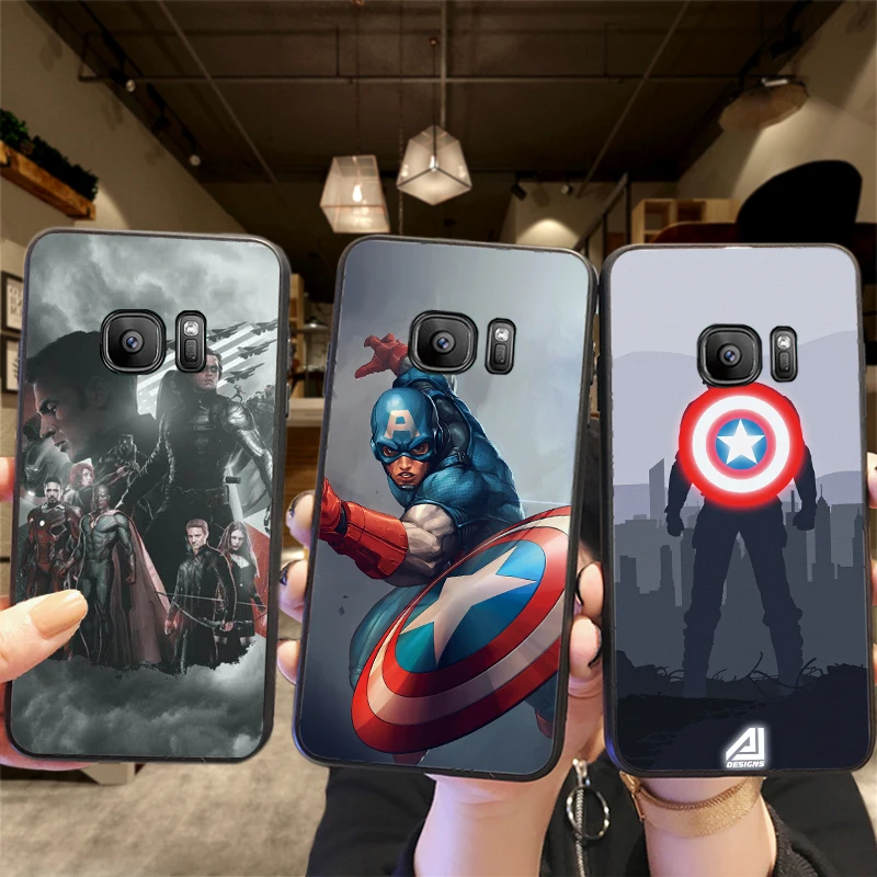 Капитан Америка Мягкий силиконовый чехол для телефона samsung A3 4 5 6 Plus 7 8 910 20 30 40 50 60 70