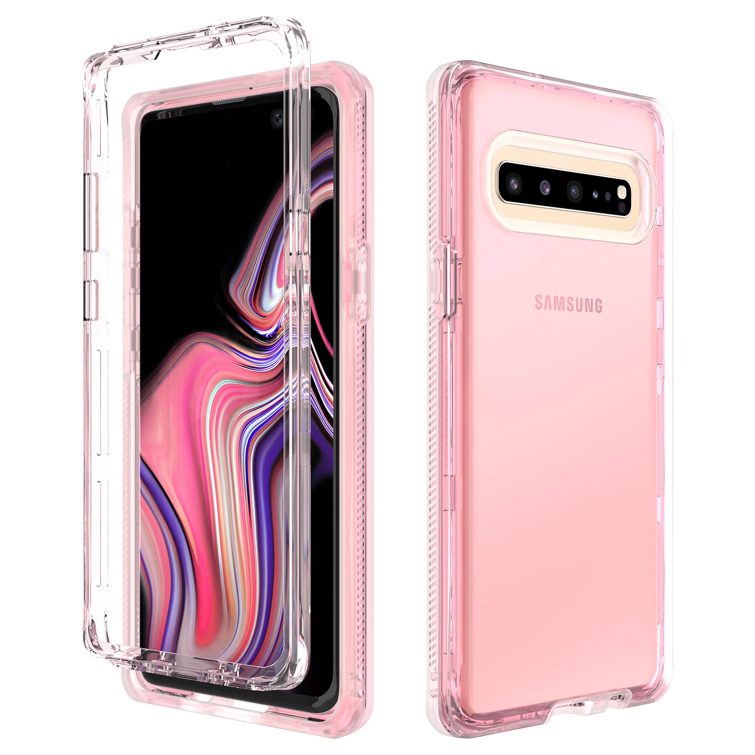 3 в 1 Футляр для samsung Galaxy S10 защитой от ударов при падении и анти-скольжения