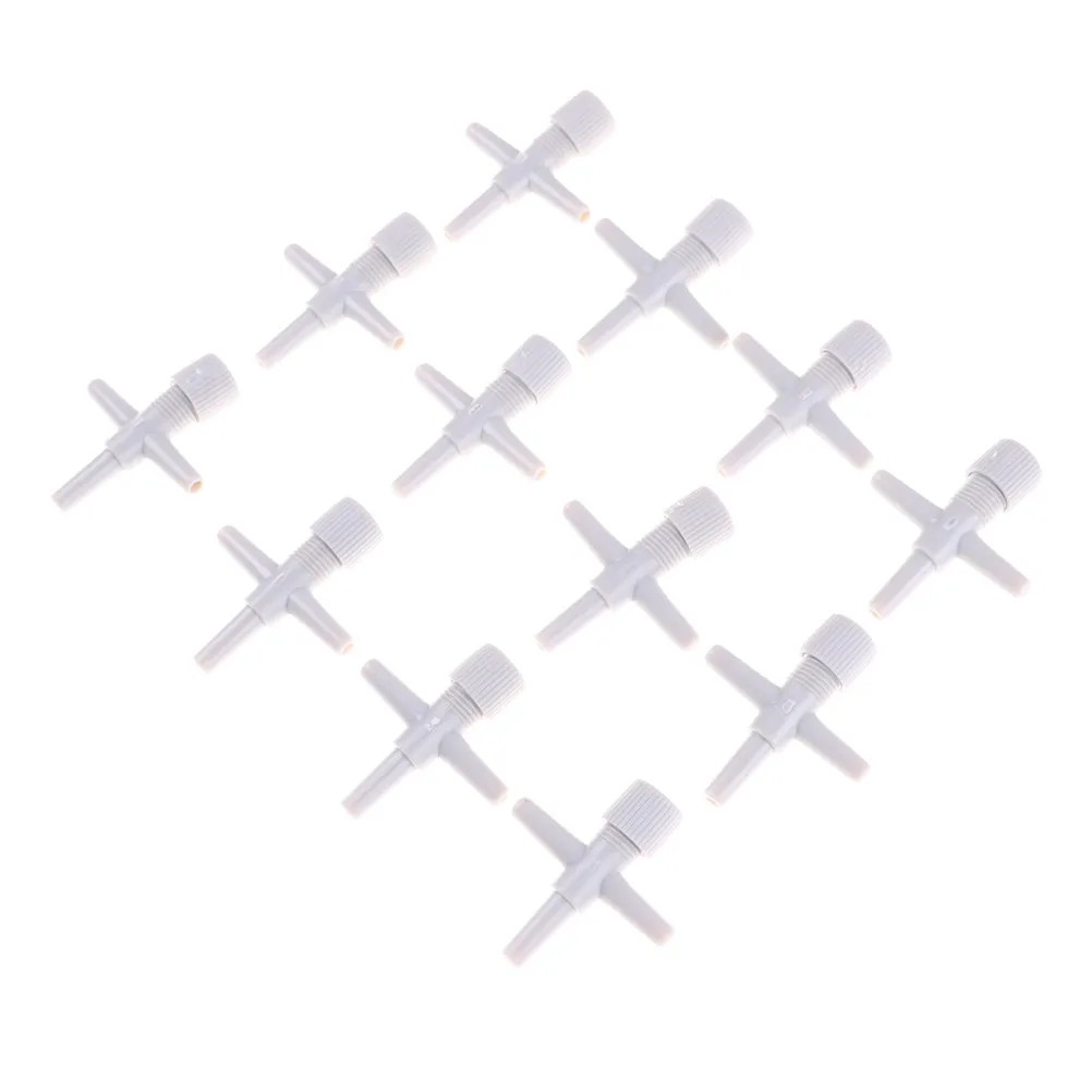 3 шт. кислородный клапан насоса тройник регулятор аквариума Регулируемый