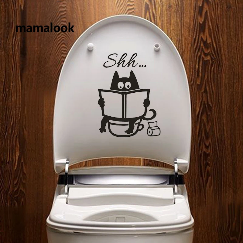 

Creative Funny Bathroom Wall Sticker Door Decor Home Vinyl Decal Waterproof Removable Stickers