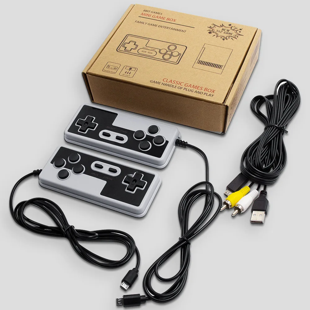 

Mini Retro TV Video Game Console Game Player for Nes 8 Bit Games with 342 Classic Games RCA Out 2 Wired Controllers Gift for Kid
