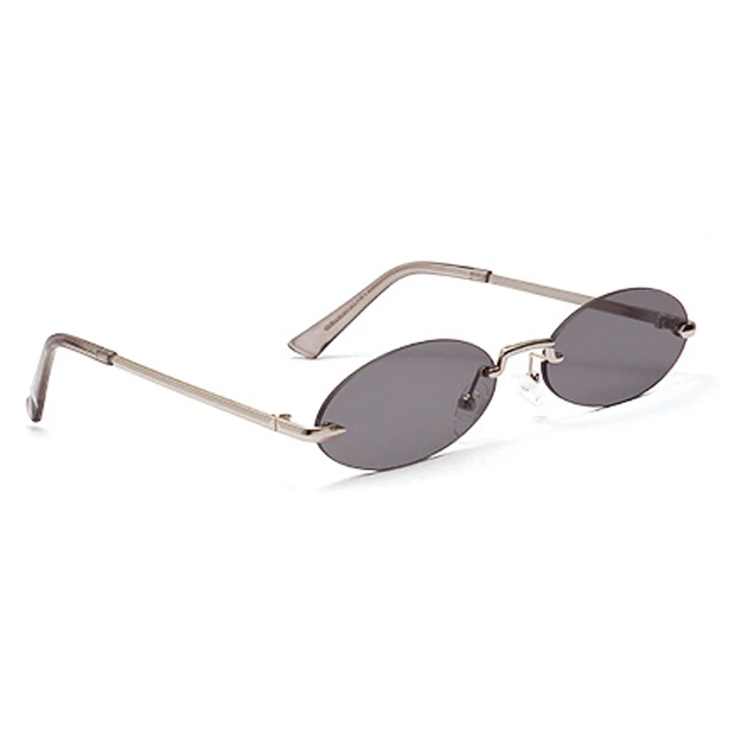 OEC CPO Frameless Retro Small Oval Sunglasses Women 2019 Designer Unisex Metal Glasses Clear Pink Lens Brand Eyewear O219 | Аксессуары