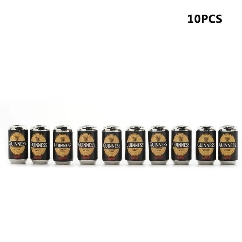 

10pcs/set Dark Beer Can Metal Simulation Bottles Model Dollhouse Miniature Bar Scene Decor 1/12 Doll House Play Accessories Tool