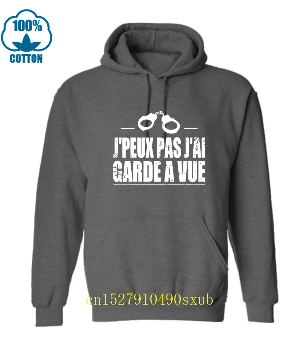 

Cotton Trendy Creative Graphic Hoodies Top JPEUX NOT JAI CUSTODY Cotton fashion trend Hoodies