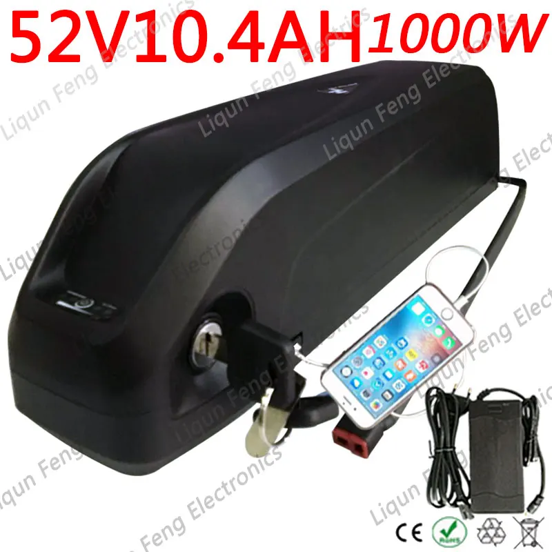 США ЕС Австралия без налога 52 в 10 Ач Электрический велосипед вниз трубчатый