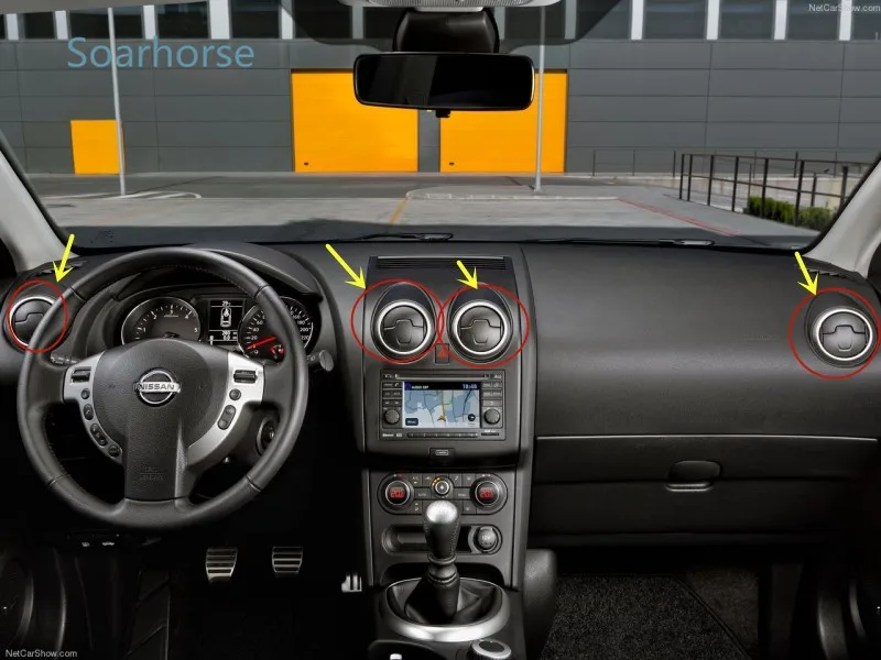 Для Nissan Dualis Qashqai J10 2007-2013 Автомобильная Передняя приборная панель, центр вентиляционного отверстия для кондиционера