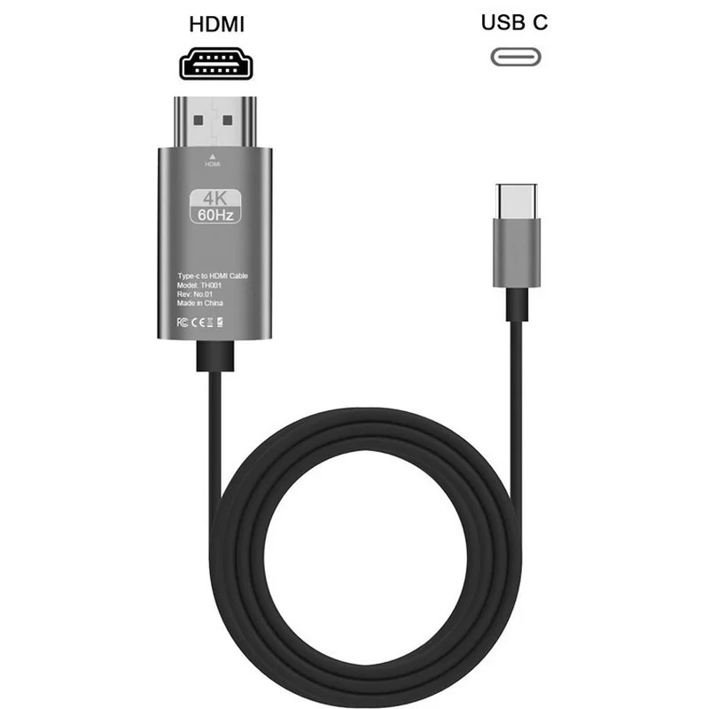 4K Type C к HDMI-совместимый кабель USB 2 м HDTV Full HD FHD для ноутбука Samsung Xiaomi OnePlue HTC Huawei |