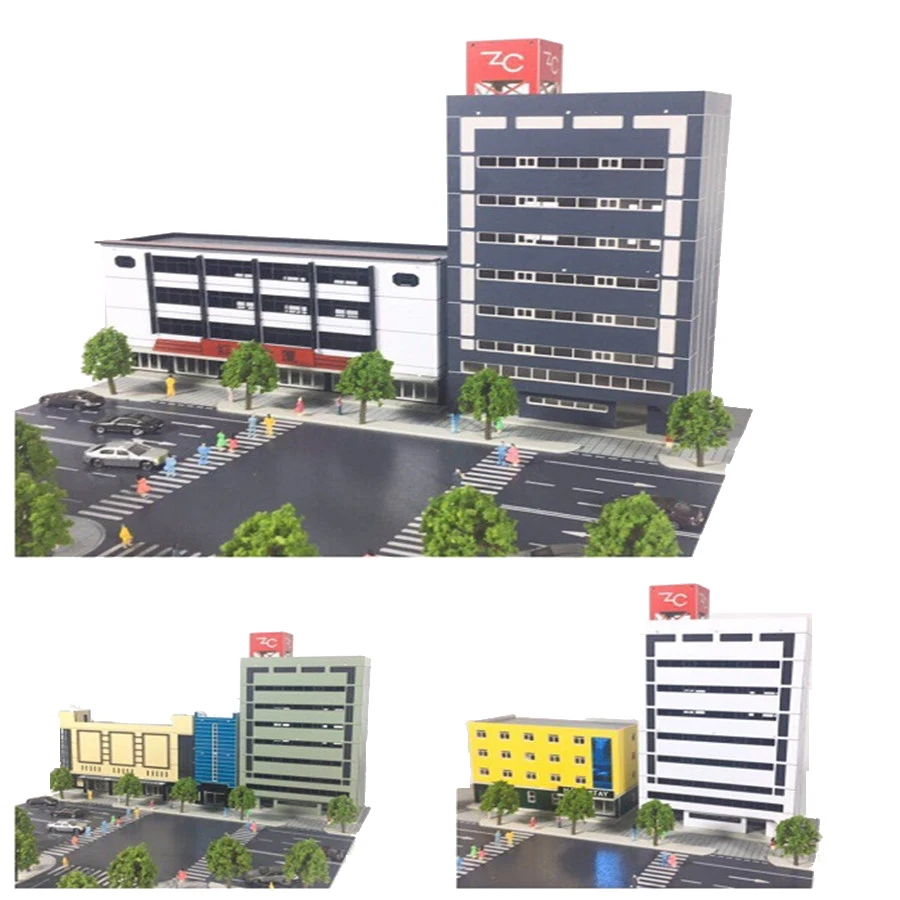 Модель городской железнодорожной станции N модель 1/150 сцена офисное здание