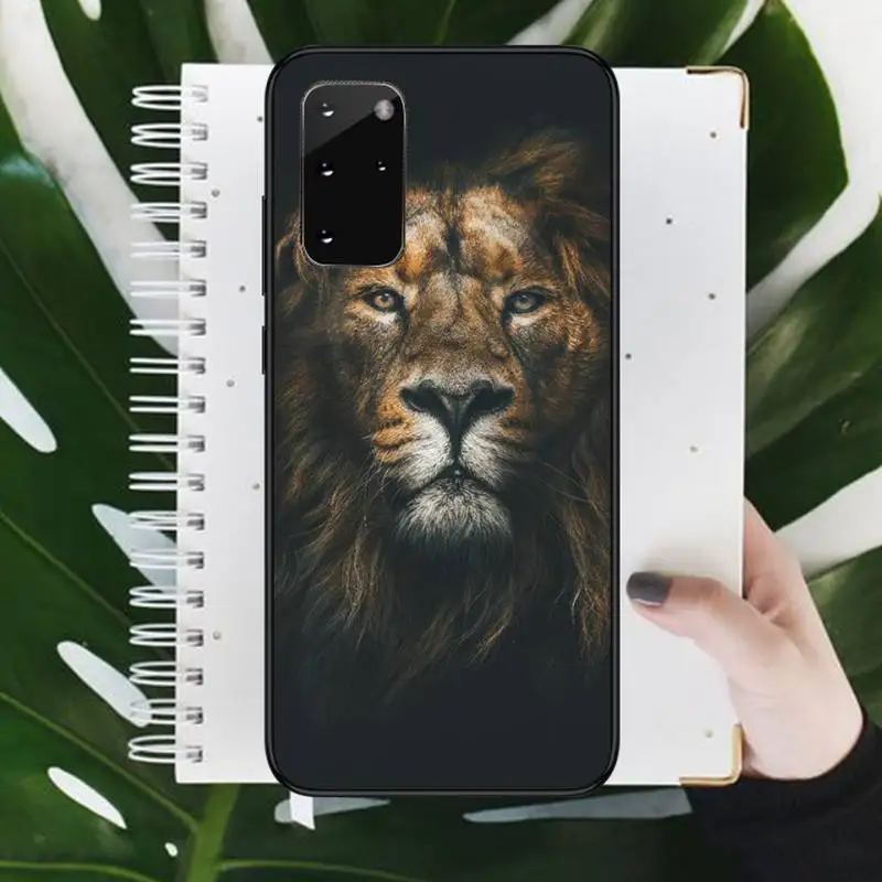 

Lion tiger animal cool Phone Case For Samsung galaxy A S note 10 7 8 9 20 30 31 40 50 51 70 71 21 s ultra plus brand shell