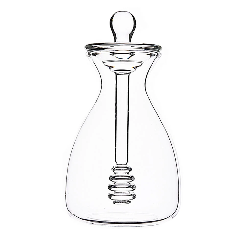 

1pc Transparent Sealed Bottle Honey Jar Food Container Storage Jar for Kitchen