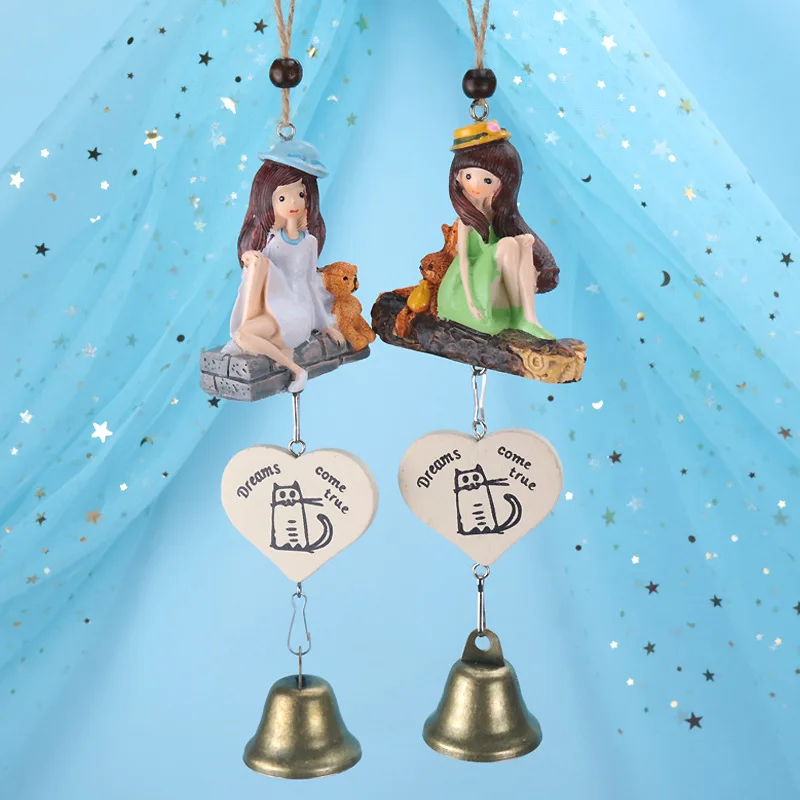

Cartoon Resin Wind Chimes Girl's Home Hanging Gift Wind Chimes Girl's Gift for Home Bedroom Balcony Shop Kawaii Decoration Room