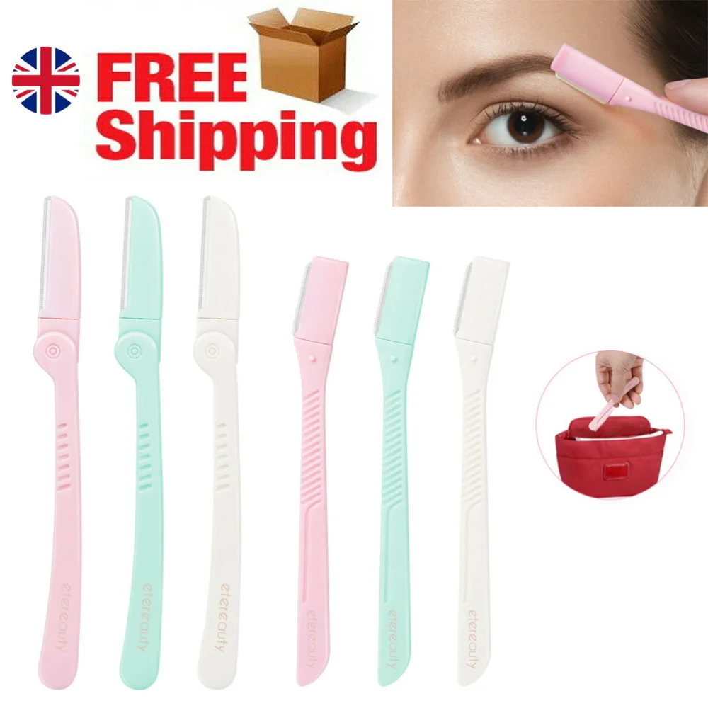 

ETEREAUTY 6PCS Portable Razor Folding Trimmer Makeup Tool Kit for Girls (Japanese razor blade, netted desi