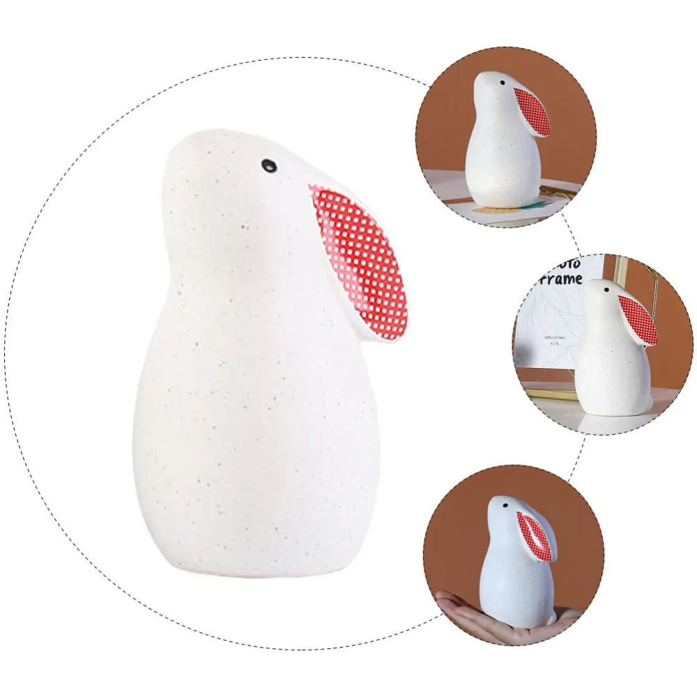 

1PC Lovely Small Rabbit Adornment Nordic Style Small Bunny Decoration (White)