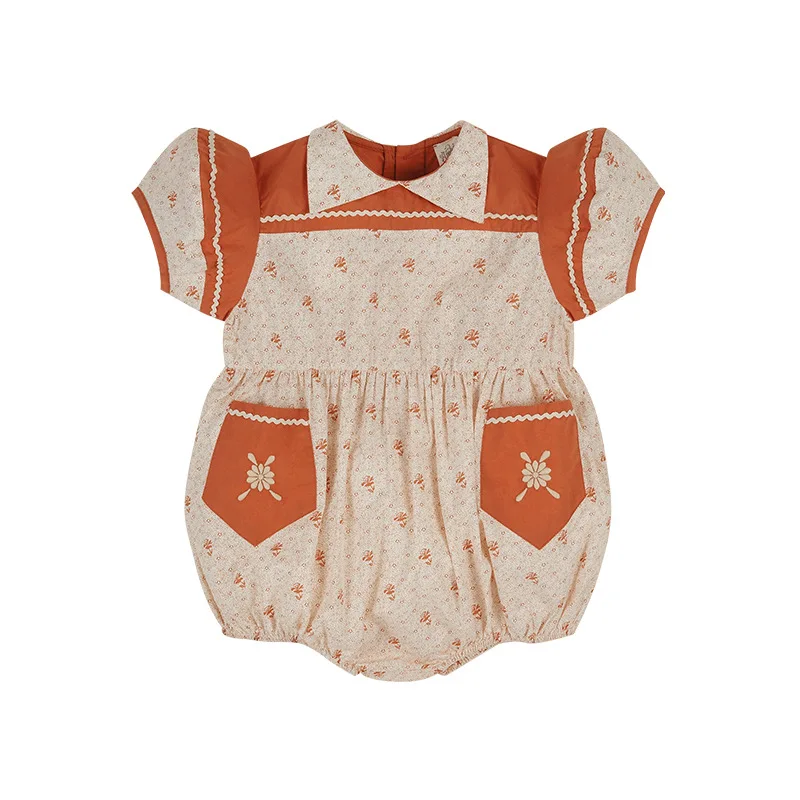 

APO 2021 spring and summer new boys and girls bag fart pants baby suit short-sleeved jumpsuit size children's baby romper