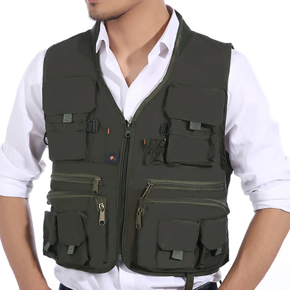 

Outdoor Fishing Vest Men Breathable Safety Waistcoat with Multi-pockets Outdoor Fishing Hiking Travel Apparel L-XXXL