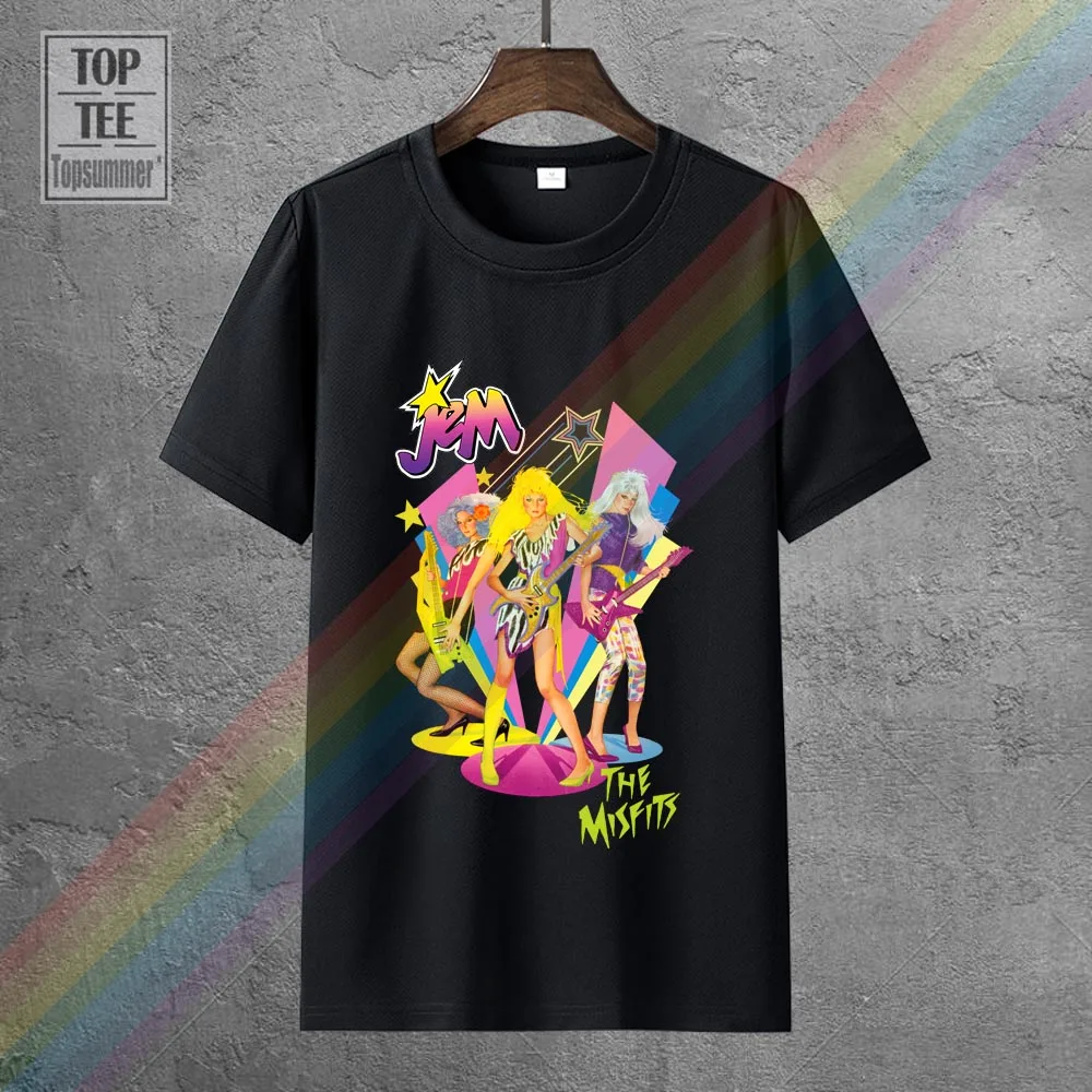 

Jem And The Holograms The Misfits Playing T-Shirts Goth Retro Tshirt Gothic Emo New Sportwear Cute Tee Shirt Punk Hippie T-Shirt