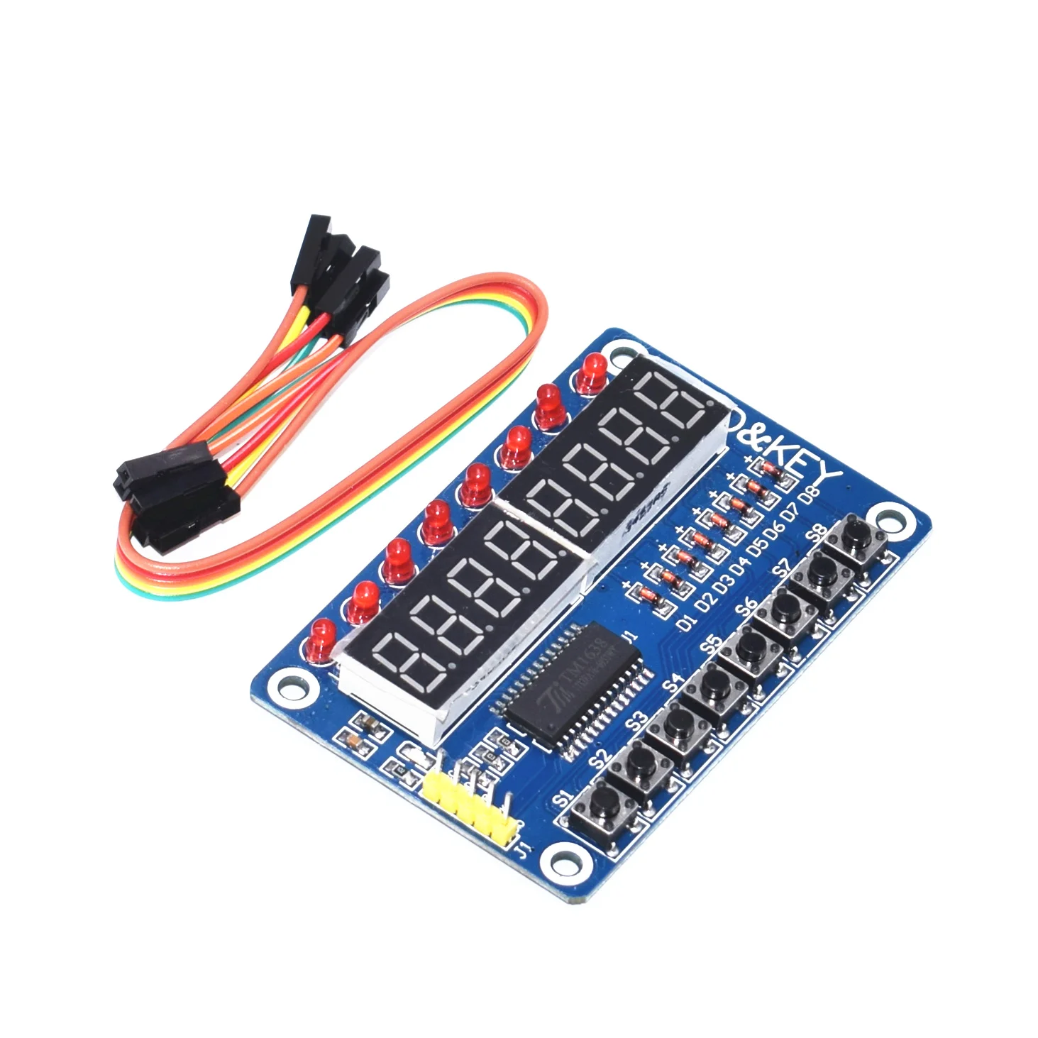 1 шт. ключ-дисплей для AVR Arduino новый 8-битный цифровой светодиодный модуль трубки 8