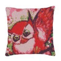 latch hook cushion kit pillow mat diy crafts owl pattern cross stitch needlework set crocheting cushion embroidery pillow