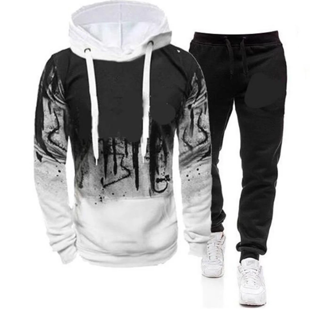 

Spring Men Tracksuits Solid Color Sportswear Autumn Men's Sets Jacket + Pants Casual Tracksuit Male Gyms Sweatshirt 2 Piece Set