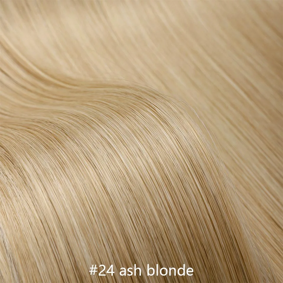 ash blonde SNOILITE 26 дюймов Длинные прямые 5 клипс в одном куске Наращивание волос Синтетические зажимы в высокотемпературном волокне черный коричневый шиньон - Цвет: ash blonde